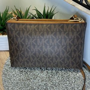 Michael Kors Double Zipper Crossbody Purse